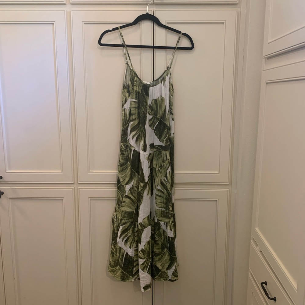 H&M palm leaf print dress